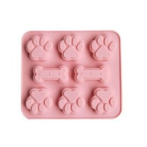 빵틀 빵판 고양이 발톱 실리콘 몰드 강아지 베이킹 캔들 장식 도구 6 홀, 011-pink