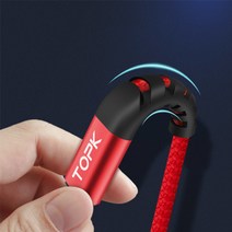 USB 핸드폰 C타입 Micro5 라이트닝 케이블 1m 2m 게임 강의 자동차 테블릿 캠핑 낚시 여행 스마트폰 고속 충전, Micro 5핀, 빨간색