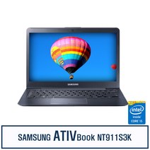 삼성 아티브북9 NT911S3K 5세대 i5 SSD기본 13.3인치 윈도우7, 블랙, WIN7, 4GB, 코어i5