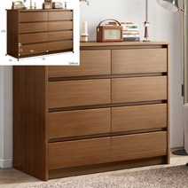 4단서랍장 옷 드레스룸 서랍장 원목 와이드 900 브라운