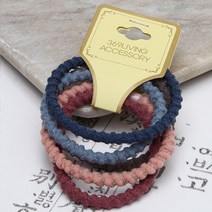 369악세사리 굵은꼬임 머리끈 5종-고무줄 헤어끈 헤어밴드 c56