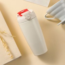 대용량 원터치 빨대 텀블러 316 스테인리스 메트로 드라이브 투썸텀블러, 화이트, 500ml