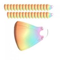 어린숨 엣지 레인보우 컬러마스크 소형 새부리형, 1개입, 900개