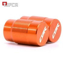 오토바이 오토바이 차량 휠 타이어 밸브 스템 캡 커버 혼다 CBR 125R 600 F4i 650F 1100XX 1000F cbr 954, 12 M-Orange-CBR
