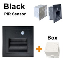 실외벽조명 외부벽등 무선월램프 센서등 LED 벽 램프 IP65 PIR 모션 Recesse, 02 Cold white, 01 Black-PIR Sensor