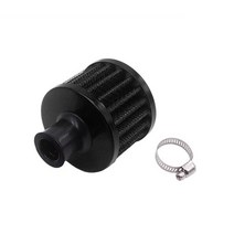 튜닝용 에어필터 자동차 에어 필터 12mm 25mm 오토바이 자동 냉기 흡입 높은 흐름 크랭크 케이스 벤트 커버 미니 브리더 필터 범용 부품, 12mm 블랙