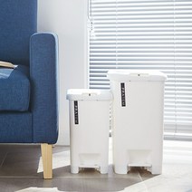 블루윙 프리미엄 인테리어 휴지통 쓰레기통, 페달타워10L(화이트), 1개