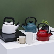 주방용품 덕션 샤틴 휘슬 법랑 주전자.디작소, 에지리샤틴휘슬주전자2.1L-와인레드(+5000원)