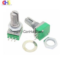 RV097NS 5K 10K 20K 스위치 포함 오디오 샤프트 15mm 앰프 씰링 전위차계 3 핀 5 6 8 개, 09 5pin B50K