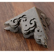 목재DIY 가구 diy골동품 청동 나무 상자 발 다리 코너 보호대 8 개 가드 금속 공예 장식 브래킷 나사 포함, 한개옵션0