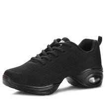 라인댄스화 재즈화 줌바 방송댄스 에어로빅 스포츠댄스화 연습용 신발, 255, 라인댄스화블랙