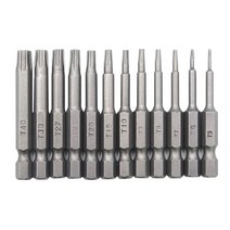 드라이버 비트 50mm 1/4 인치 T5-T40 Torx 헤드 강력한 전기 드라이버 비트 비트