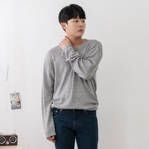 유니트 니트 라운드 티셔츠