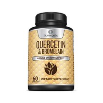 Sunergetic 서너제틱 퀘르세틴 1000mg 브로멜라인 파인 파인애플 효소 60베지캡슐, 60캡슐, 1팩