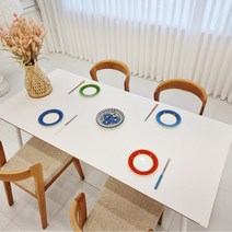 제이토리 양면 가죽 방수 식탁보 식탁매트 테이블보 2인 4인 6인용, 90x160cm, 화이트/그레이 양면