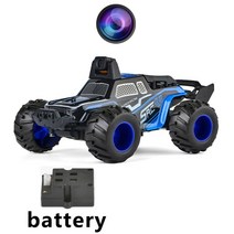 무선 제어 자동차 2.4G 컨트롤러 앱 와이파이 전송 이미지 카메라 HD RC 미니 고속 드리프트 버기 등반 1/3, 03 blue car 1battery