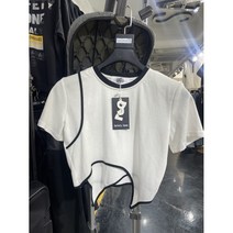어깨 패드 여름 반팔 숏 여성 화이트 셔츠