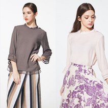 [최초가 39900원][시그니쳐]벨소매 프릴 블라우스