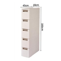 세탁기틈새장 수납함 슬라이딩 냉장고 베란다, 5겹 폭: 18cm