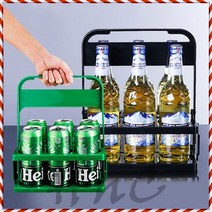 음료수 통 테이크아웃 트레이 캠핑 빈티지받침 6구 캔 컵 홀더 용품 배달, hncbio 2-커피캐리어-블랙