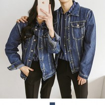커플 패션 청자켓 빈티지 자켓 시밀러룩 데님 봄자켓 가을
