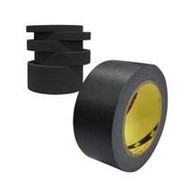 3M 2510 흑색 마스킹 종이 화지 테이프, 3M 2510 흑색 마스킹테이프 12mm, 1개