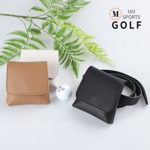 SIMPLE 미니 사각 골프공 주머니 케이스 골프 벨트 힙색, 화이트, 1개
