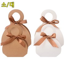 매장 손잡이 필름창 포장 박스 빵 도넛 쿠키 가게 테이크아웃 박스 수제 비누 향수 방향제 캔들 디퓨져 생일 선물 행사 기념품 돌잔치 답례품 케이스, 색상/사이즈, 소 - 브라운