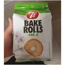 (독일마트) 7 DAYS 세븐데이즈 베이크 롤 갈릭 구운 비스킷 과자 250g 4팩 Bake Rolls Garlic, 4개
