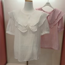 Latium 홈플러스몰06 여름 봄 무지 카라 블라우스 이중 카라가 귀여워요 T2225bl05