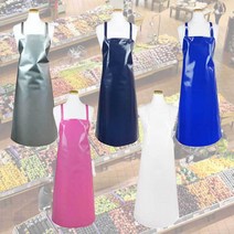 정육점 양면 방수 앞치마 대형 수산시장 우레탄코팅 방수천 H앞치마, 블루 (41106)