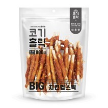 애견공간 닭고기 치킨 우유껌 코기홀릭 빅 실속형 800g, 개