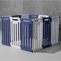 애완 동물 인클로저 개 케이지 소형견 중형 및 대형견 실내 블로우 성형 플라스틱 환경, White blue_8PCS