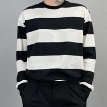 누보핏 / 남자 남녀공용 커플 단가라 오버핏 긴팔 면 티셔츠