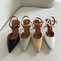 구두모모 데일리 슬림 스틸레토 슬링백 펌프스 (7cm)