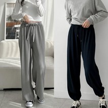 여성 가을 편한 밴딩 플리츠 와이드 팬츠 주름 배기 조거 통 바지 벨벳 봄 여름 겨울