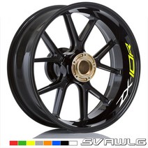 가와사키 ZX-10R 오토바이 전방 및 후방 사용자 지정 RIM DECALS WHEEL 반사 형 스티커, [09] 12