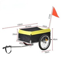 강아지 자전거 트레일러 애완 동물 개 고양이 카트 접이식 카고, 노란색, 1개