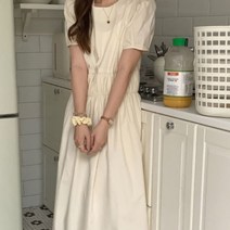 [바보사랑] 여성 봄 여름 코드 퍼프 롱 원피스 드레스