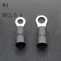 8게이지배선 (50) 와이어 링 터미널 비닐 1/4 게이지 #8 #10 5/16 "" 카 오디오 커넥터, 01 RV3.5-4