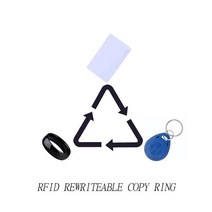 Rfid 복사기 컨트롤카드 리더 125KHz 13.56MHz IC/ID RFID 스마트 칩 NFC 링 T5577 재기록 가능 키 EM4305 복제기 토큰 배지 변경 태그, [09] CUID ID 66mm