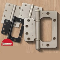 diy 방문 가구 문틀 문연결 문 고정 경첩3P 문부속품, ANGE-4350 블랙 3P