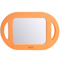 소프트폼 테두리로 감싸진 거울 주황 여아화장대 여아