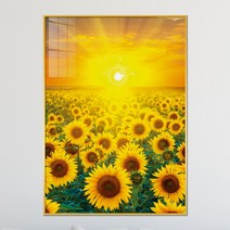 아트블루 돈 들어오는 그림 해바라기 꽃밭 풍경화 액자 개업 집들이 선물, 5_해바라기 꽃밭 Q_세로