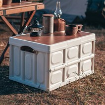 메이스 감성 캠핑 폴딩박스 우드 테이블 수납 차박 용품 장비 다용도 정리함 공간 카고 토르 접, 01.마린박스 30L_스카이블루