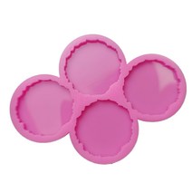 불규칙한 원형 전화 그립 장식 에폭시 수지 곰팡이 곰팡이 홀더 스탠드 실리콘 금형 DIY 공예 휴대폰 브래킷 캐스팅 도구
