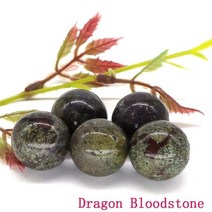 도매 20mm 스톤 비즈 천연 보석 레이키 힐링 라운드 볼 크리스탈 DIY 목걸이 팔찌 쥬얼리 세공 액세서리, 20pc, Dragon Bloodstone