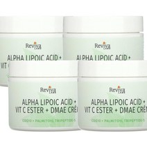 리비바 랩 Reviva Labs 알파 리포 산 비타민 C 에스테르 & DMAE 크림 2 온스 (55 g), 4개