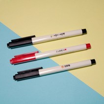 incolor 잘 써지는 네임펜 (네임)(국산), 1개, 빨강