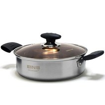 NUNUBITEL_키친아트 냄비 아인스 전골 26cm 전골솥 궁중 주방 가정용 양수 고급 혼수용 스텐_NUB누비텔레숍, 옵션이없는_단일품목입니다, 옵션이없는_단일품목입니다